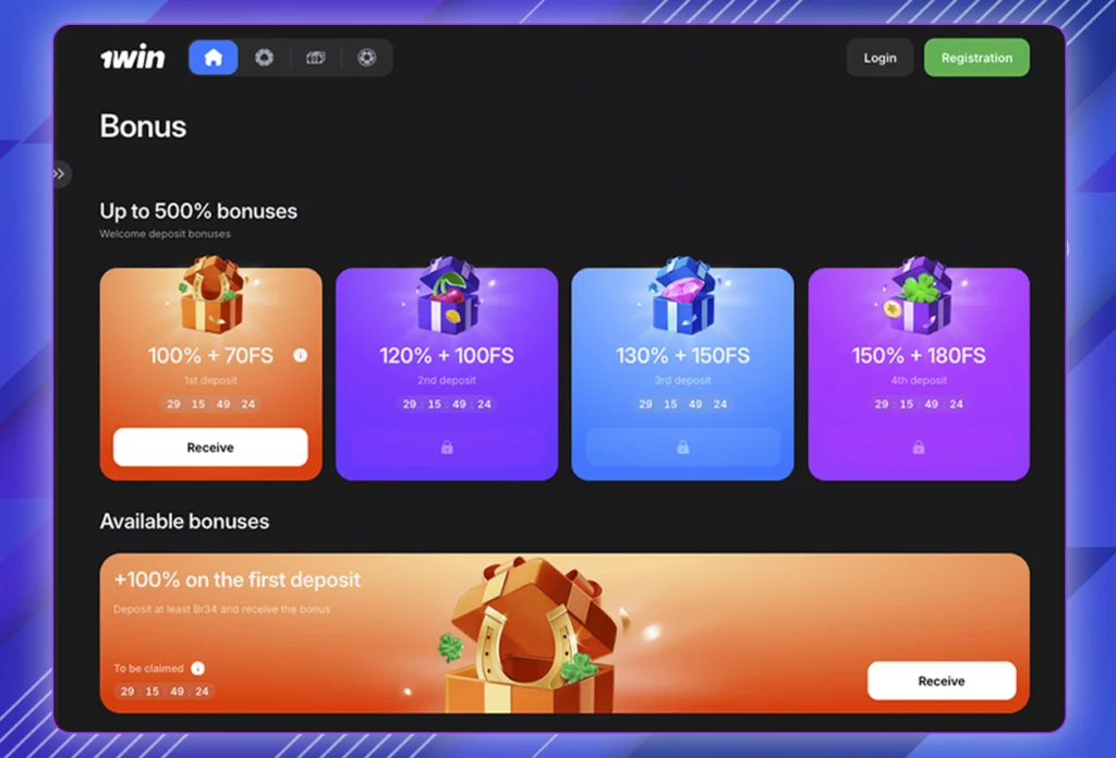 1win Welcome Bonus in India